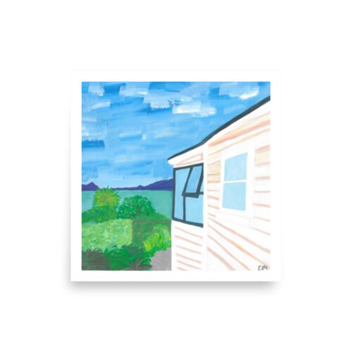 Overlooking the bay art print
